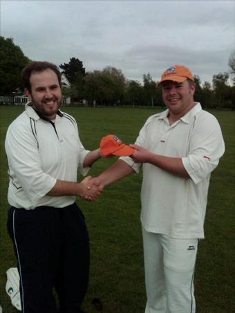 New boy ... Rich gets his cap
