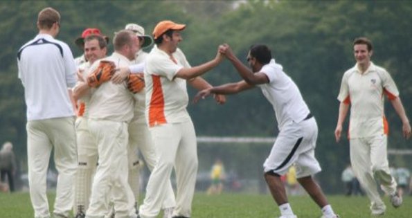 Sham ... celebrates in the Intra-Club match