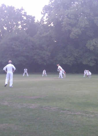 Amir faces ... massive slip cordon at Barnes Wood Bowl